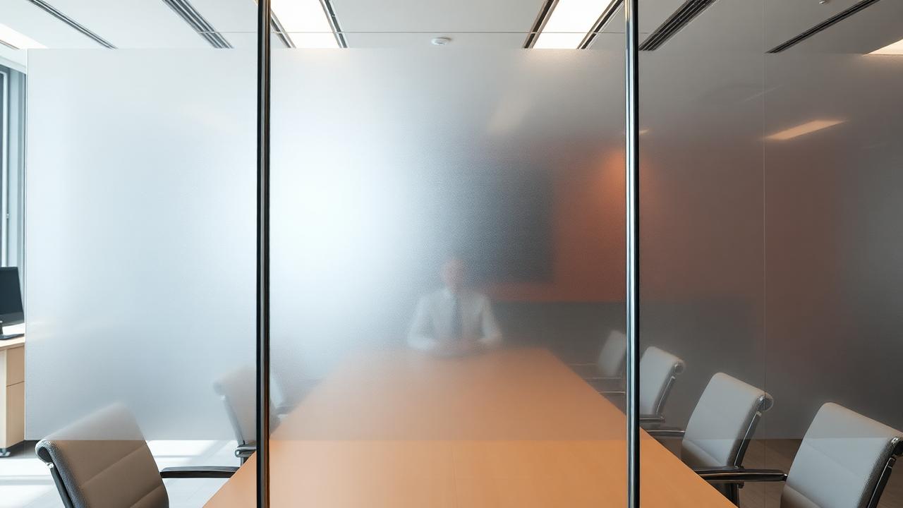 Moderne vergaderruimte met privacy folie