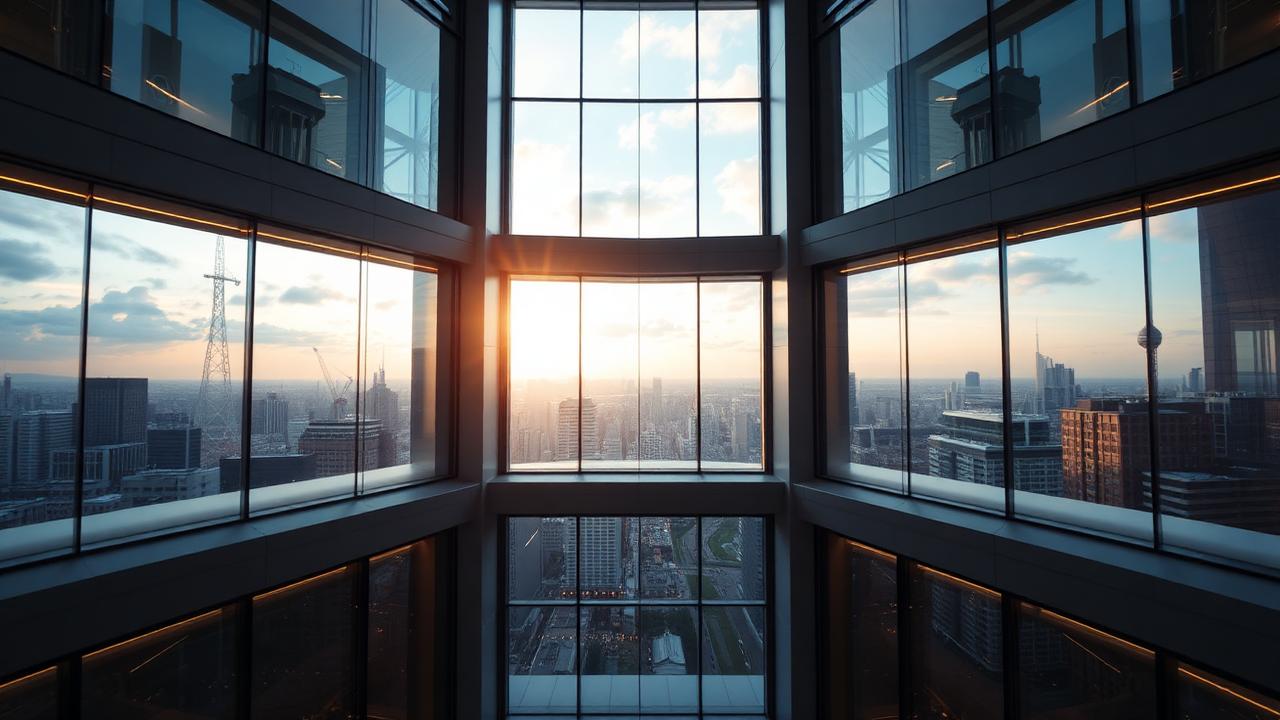 Futuristisch smart window met dynamische tint technologie